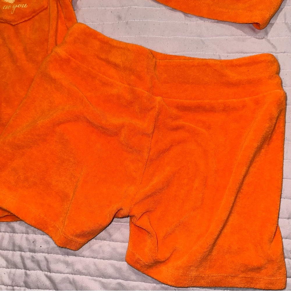 ASOS TERRYCLOTH BEACH COVER UP SET - ORANGE - Picture 11 of 12